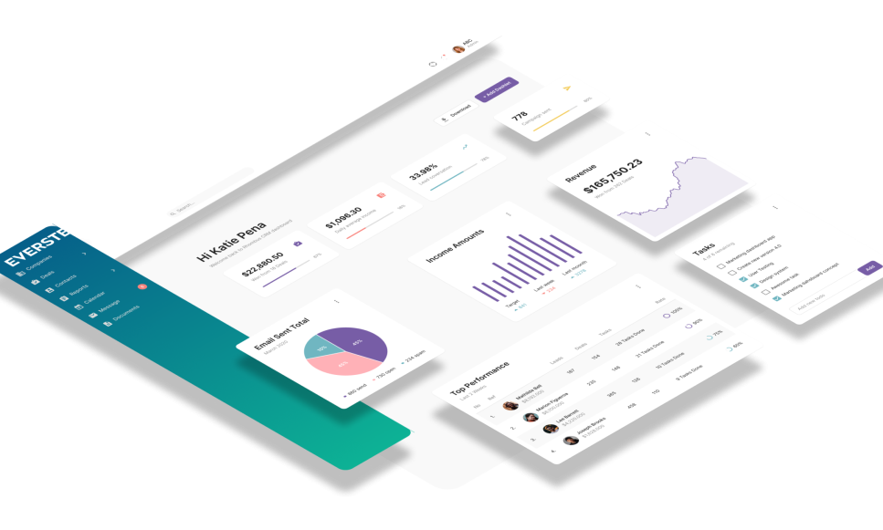 Everstell - Dashboard Overview Card